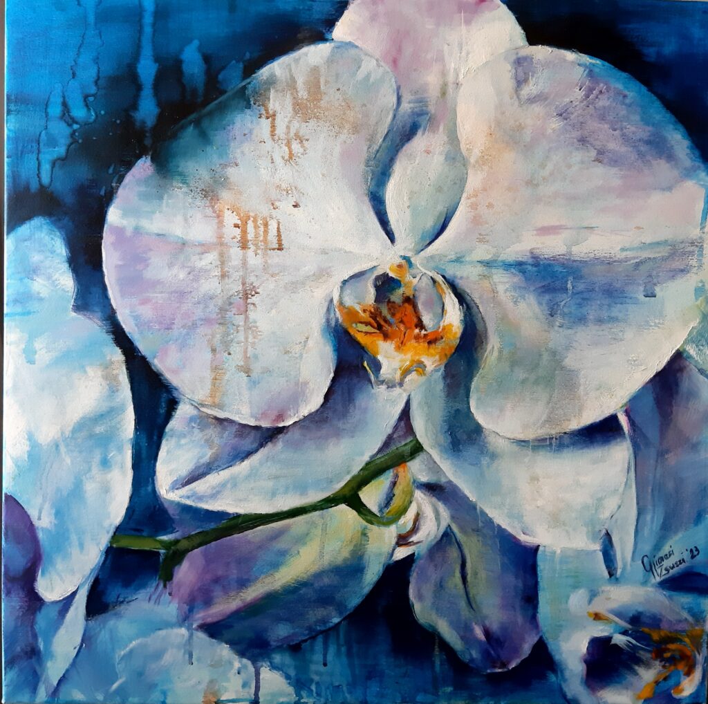 Blue Orchid
60x60 cm, acrylic/oil/canvas